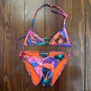 Vilebrequin Kids Tropical Print Bikini - Orange and Pink size 2 years NWOT